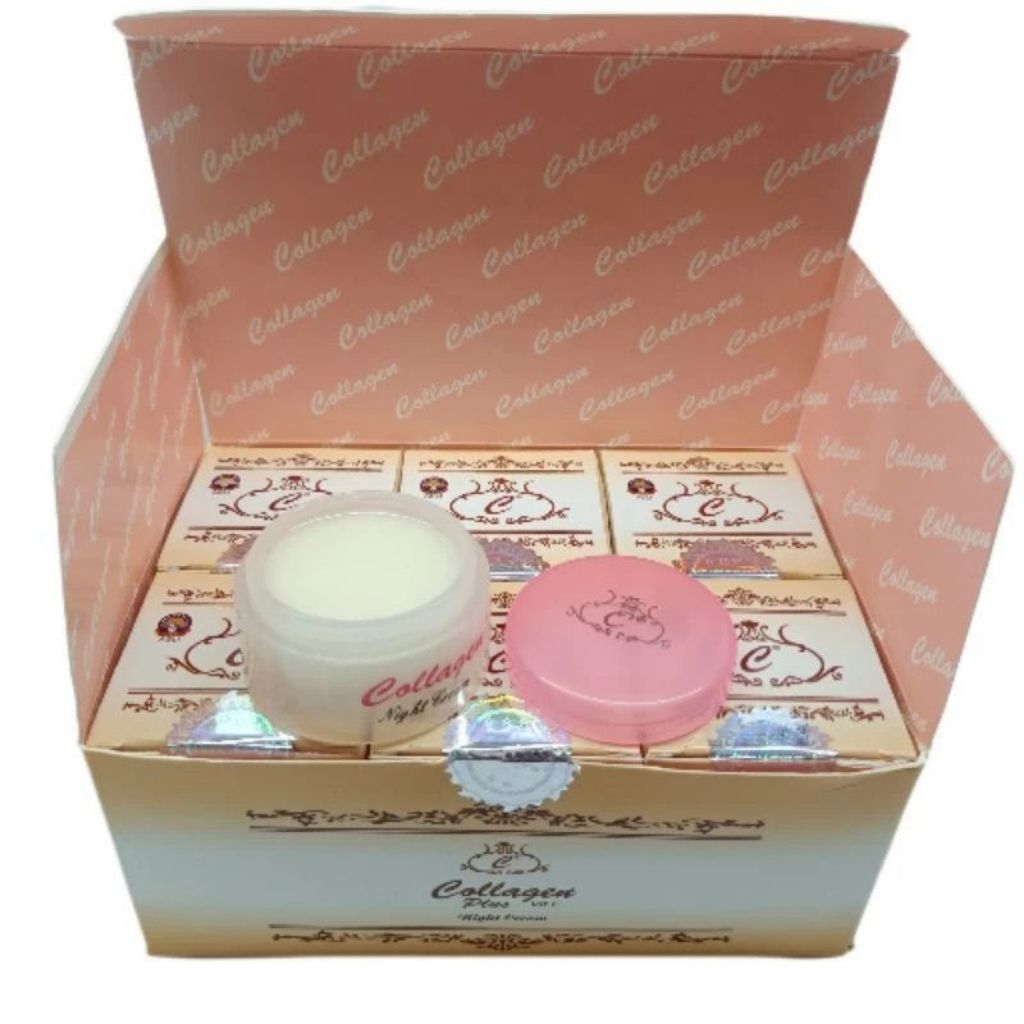 Cream malam Collagen Holo Silver Perlusin