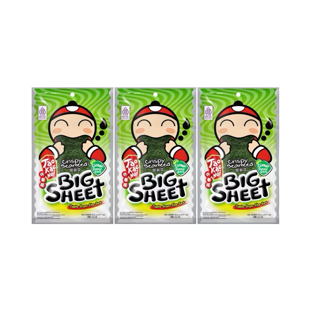 

tao kae noi crispy seaweed big sheet classic / Spicy 3,2gr x 3 pcs