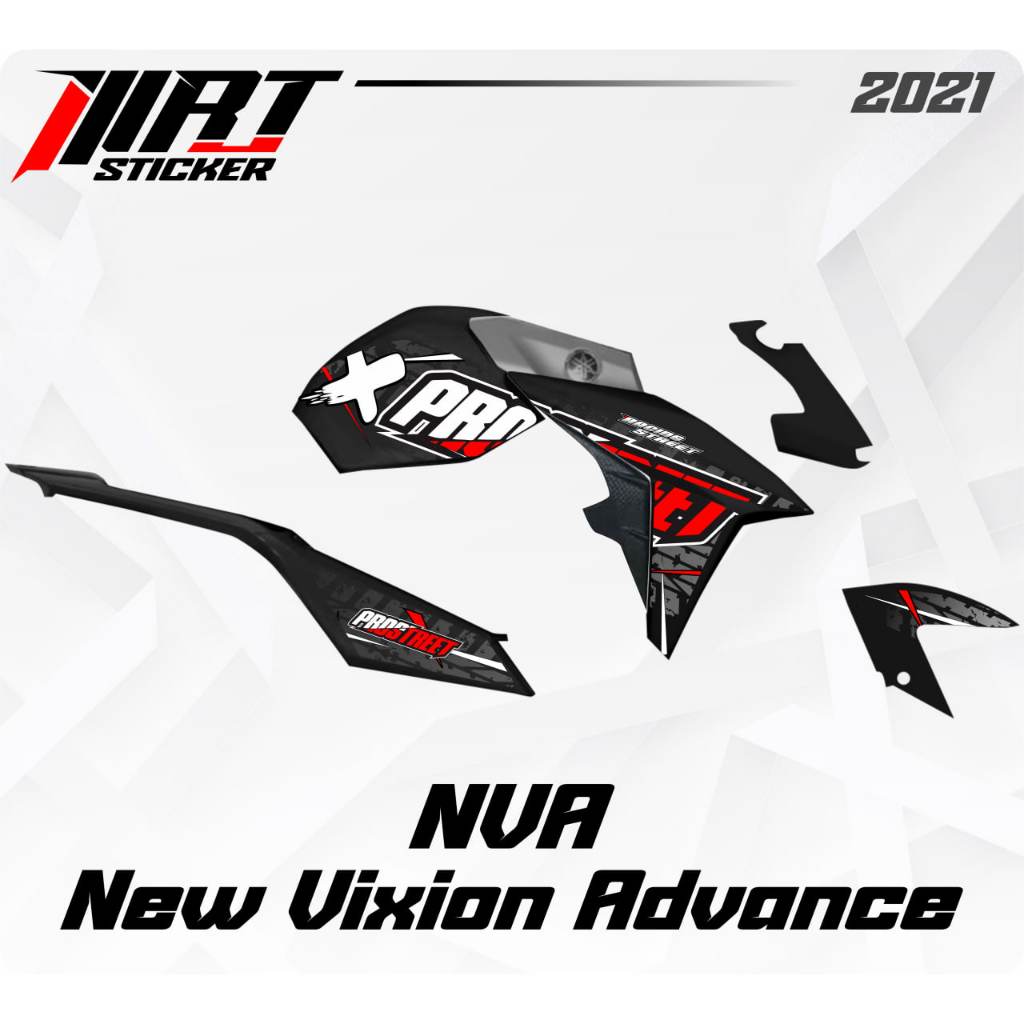 Striping NVA - Stiker Transparan Vixion NVA Prostreet (Sudah Terpotong)