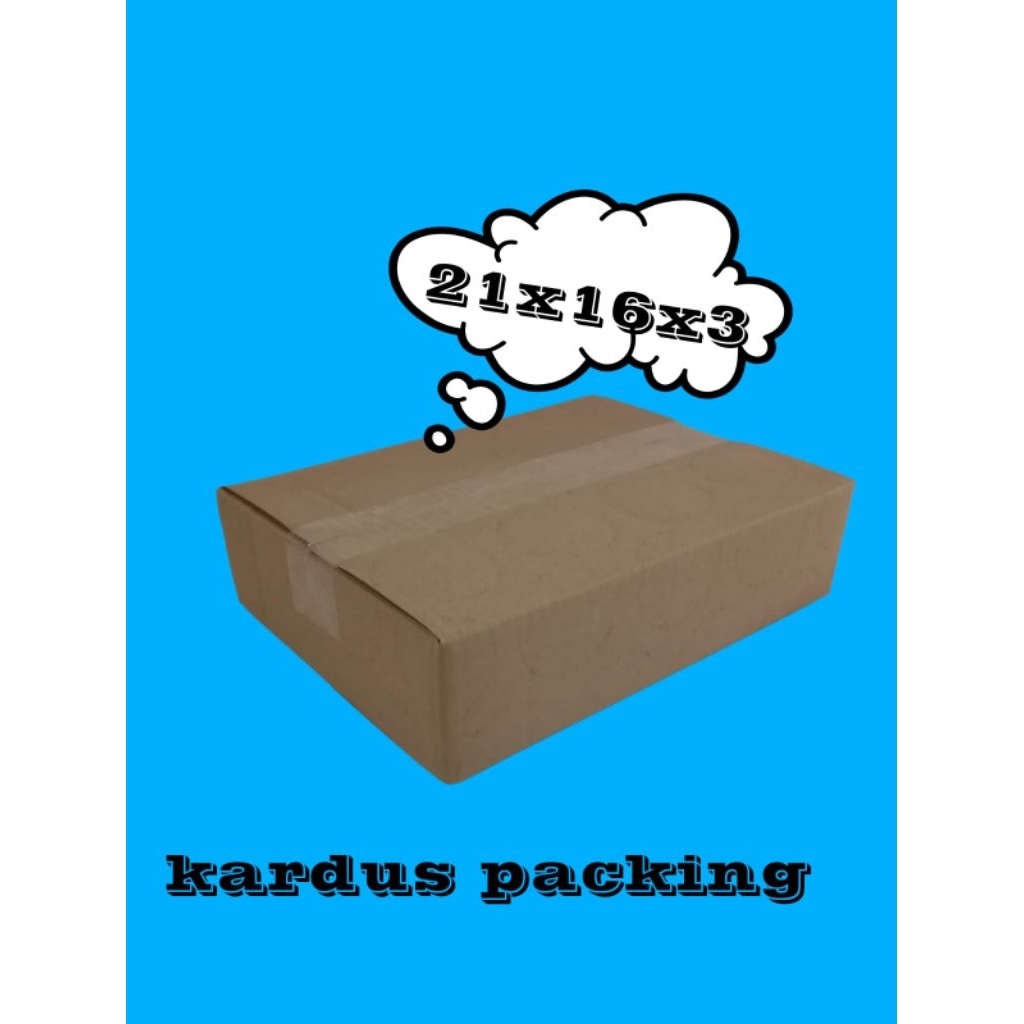 

kardus packing UK 21x16x3 kardus kecil kardus besar..