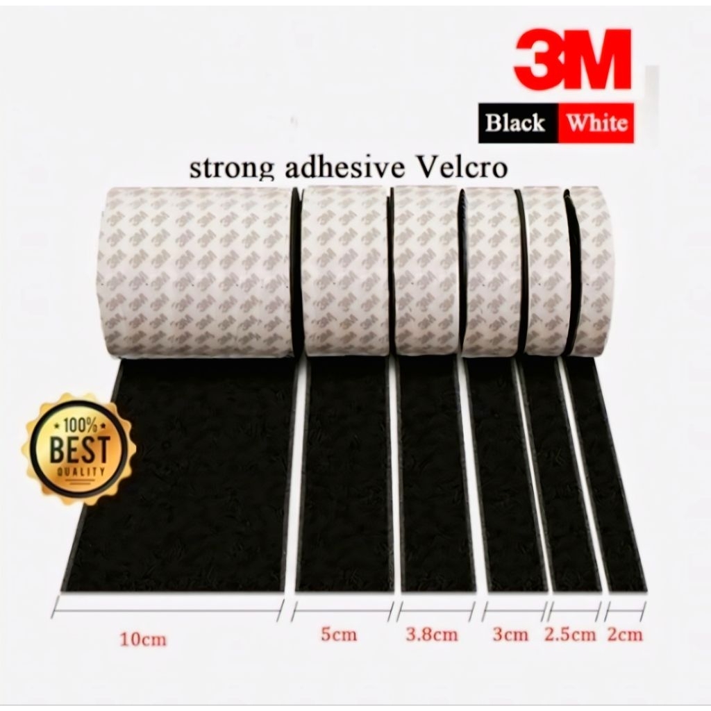 

Double Tape Perekat/Velcro Tape 3M Perekat Serbaguna 2 Sisi Kasar Halus Set -parian ukuran Velcro Perekat -