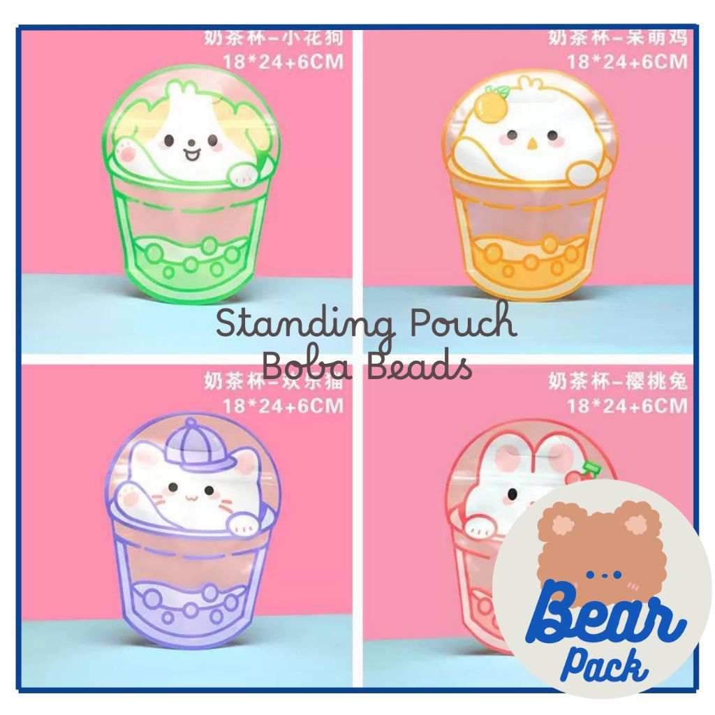 

Bear Pack - [ISI 10PCS] Plastik Ziplock Standing Pouch Boba Besar