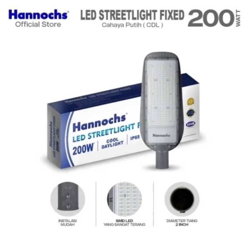 Hannochs Streetlight LED Fixed 200 Watt - Kap Lampu Jalan Paling Terang