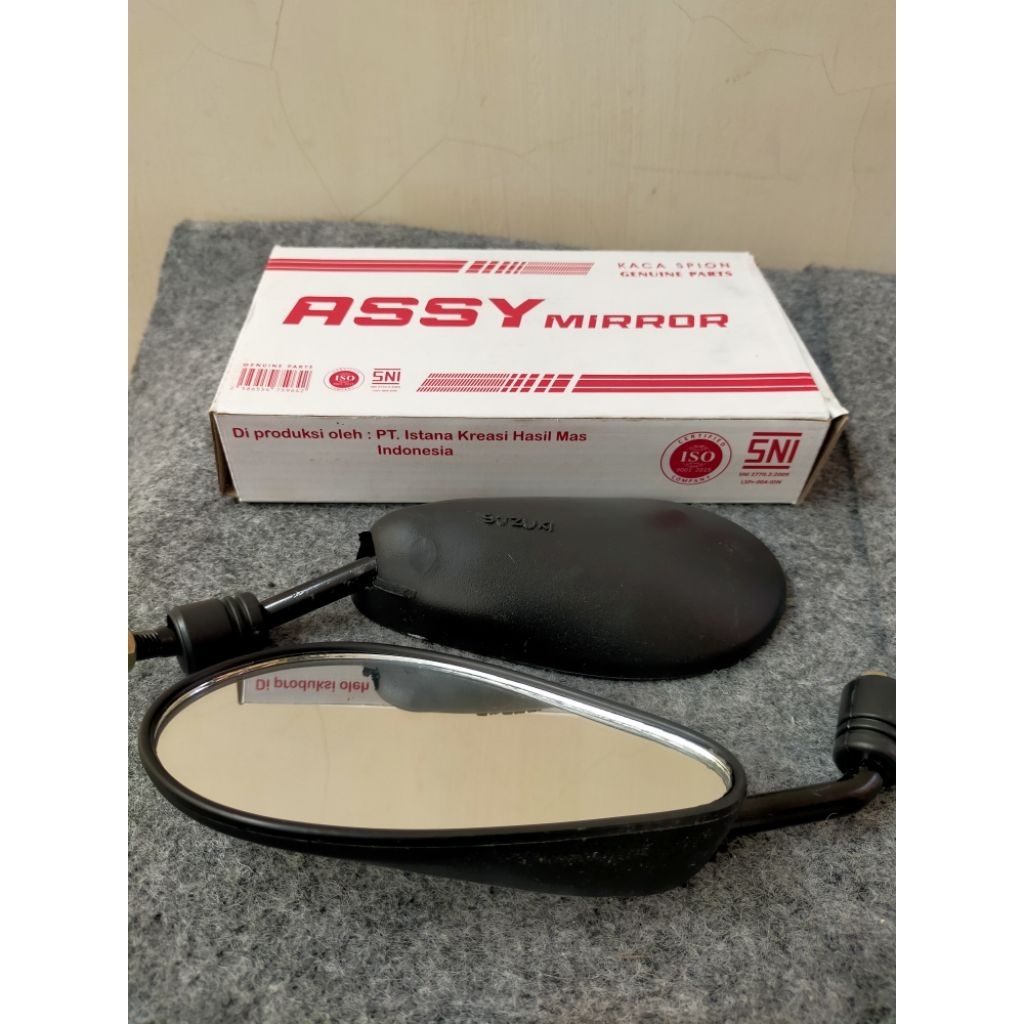 Spion satria Fu mini gagang hitam,spion satria pendek