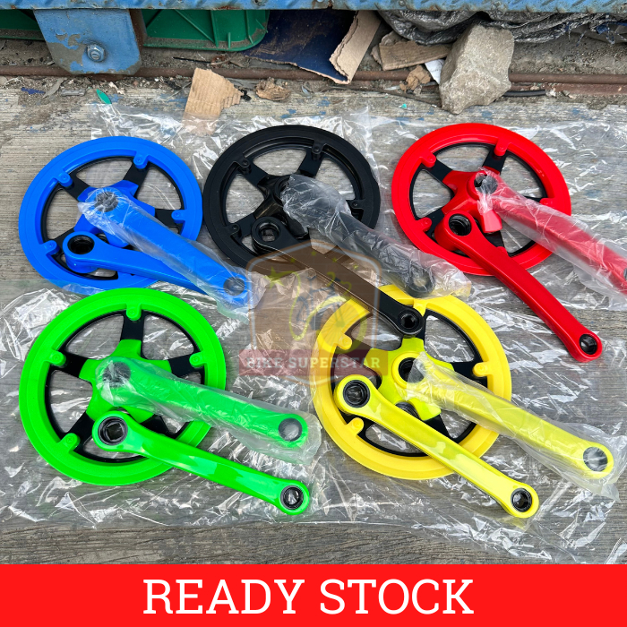 Crank Set Gir Sepeda 44T Exotic dengan Cover Lipat Fixie Minion Mini Velo Balap