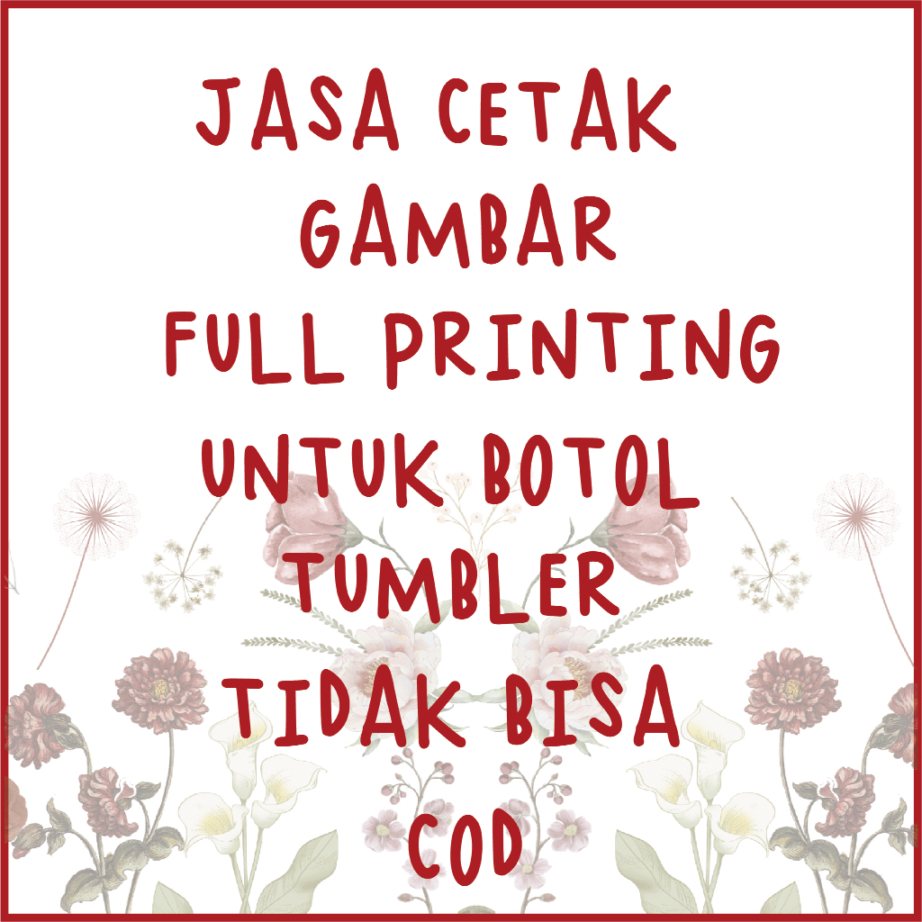 [NON COD] BenBen Co Jasa Cetak Printing Full Body Botol Minum Kids Custom Desain Tumbler