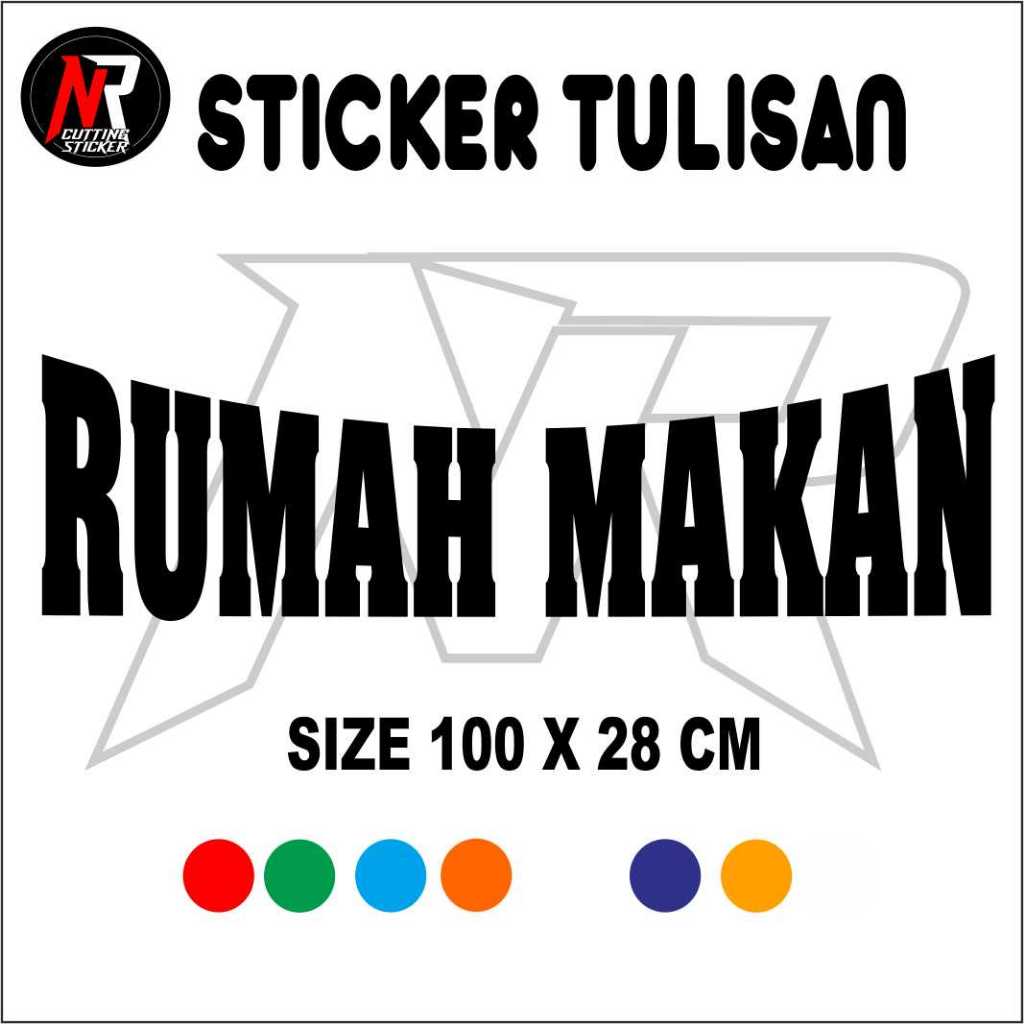 

STICKER TULISAN RUMAH MAKAN STICKER TEMPELAN UNTUK NAMA JUALANMU