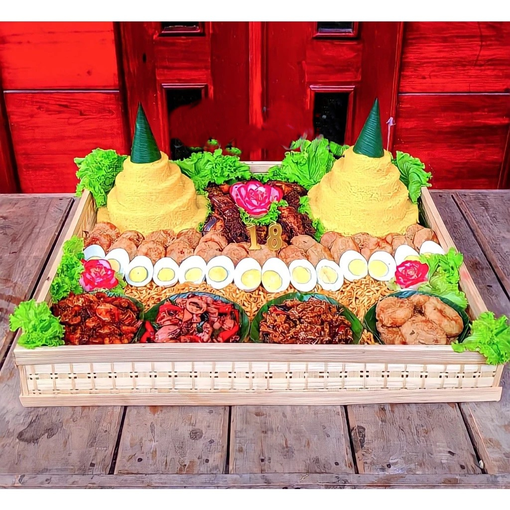 Nampan Box Kotak Bambu Untuk Tumpeng / Nampan Kotak Tumpeng Nampan Bambu 30x40 | 40x50 | 60X40 Box T