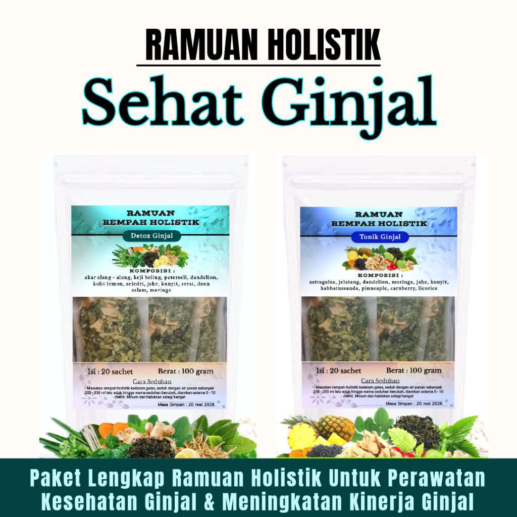 

Ramuan Holistik SEHAT GINJAL - Tonik Ginjal & Detox Ginjal | Perawatan Kesehatan & Pengobatan Ginjal