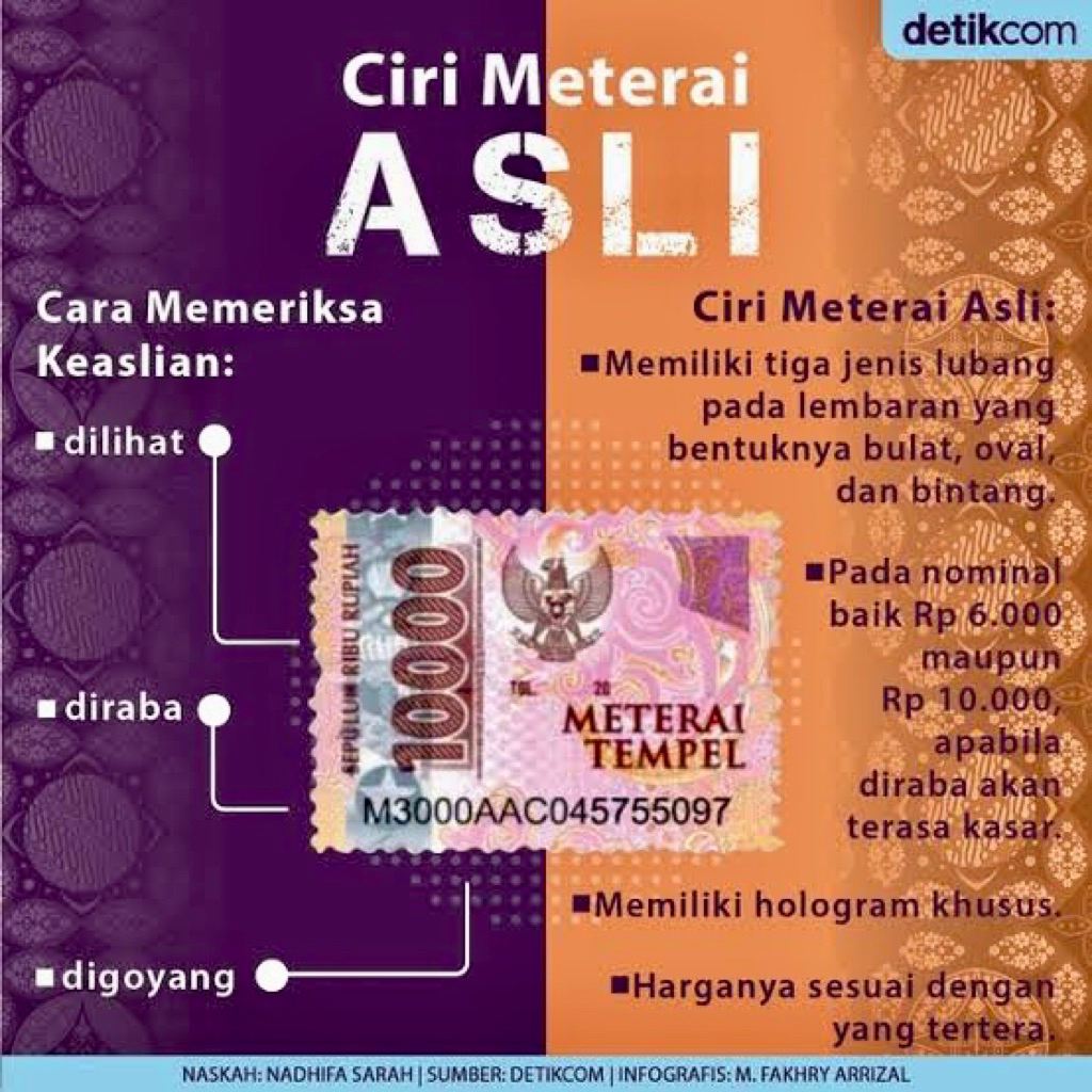 

Materai 10rb ORIGINAL 100% ASLI / pcs