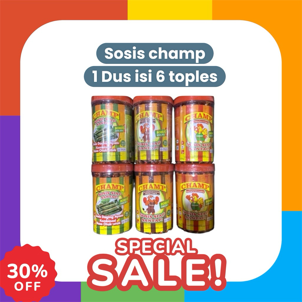 

Sosis champ 1 dus isi 6 tpls 546 gr