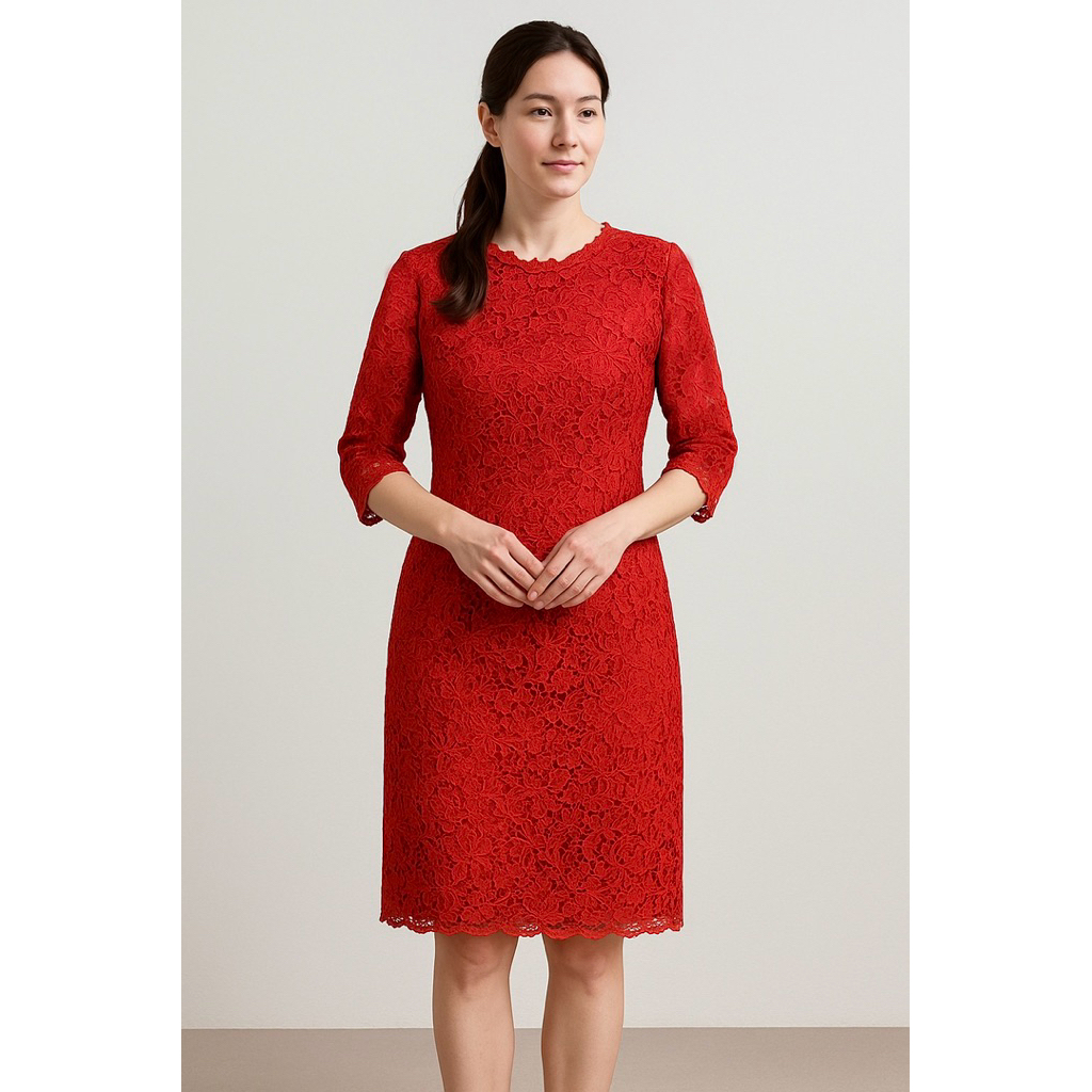 TERMURAH DRESS TUNIK DRES NAGITA KOREA AURUM 7187 FULL BROKAT