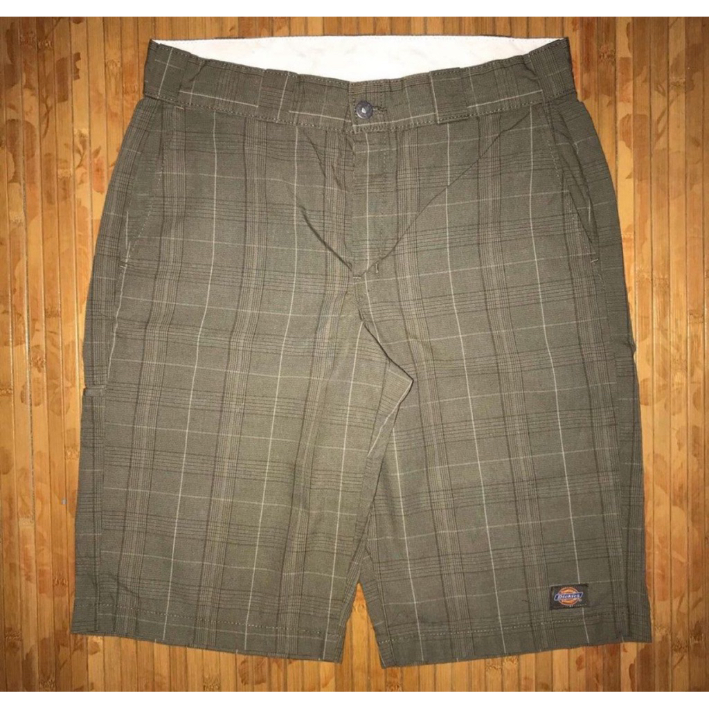DICKIES CHECKBOARD TARTAN CELL POCKET SHORT PANTS
