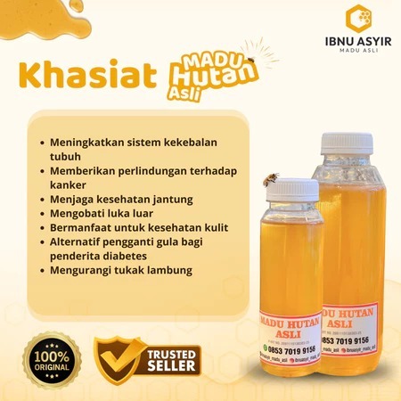 

Madu Hutan Asli Ibnu Asyir 250ml (300g) Meningkatkan Imunitas Tubuh Mengatasi Penyakit Lambung Maag Program Hamil / Madu Ibnu Asyir
