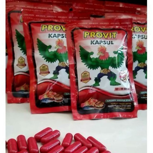 1 RENTENG PROVIT SUPER 10 SASET ISI  30 kapsul jamu kamlang ayam supeR sarapan ayam doping ayam tena