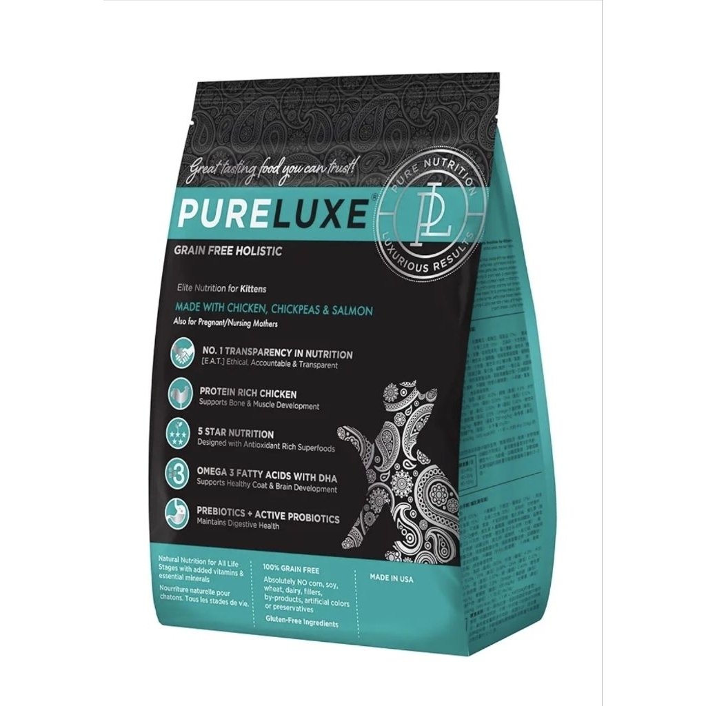 Pureluxe Kitten Pregnant Nursing 400gr - makanan kering kucing holistic grainfree glutenfree