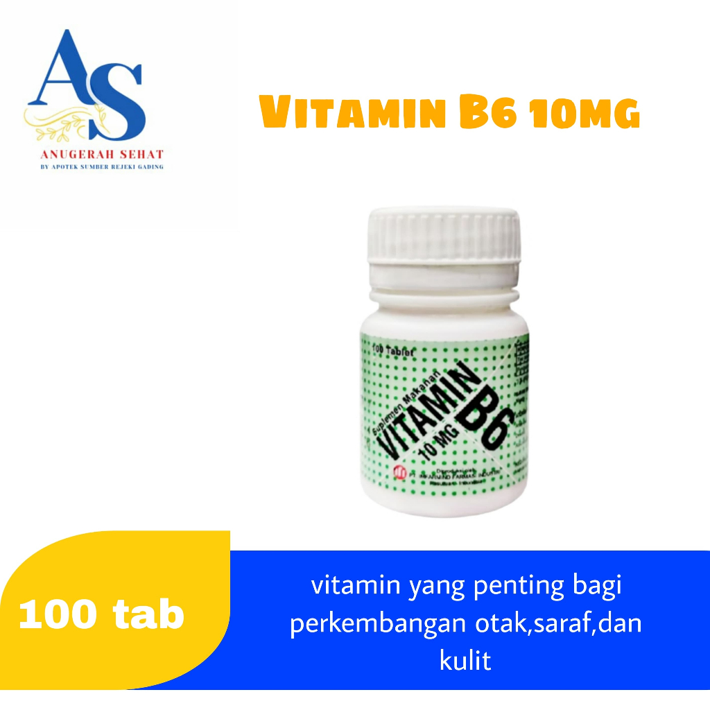 Vitamin B6 Botol Isi 100 Tablet Infarmind