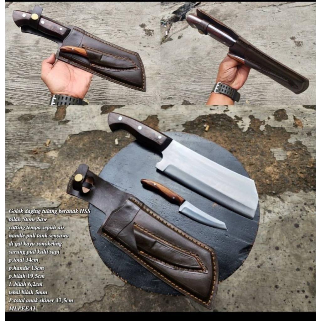 golok cibatu untuk tulang full set tebal 6mm