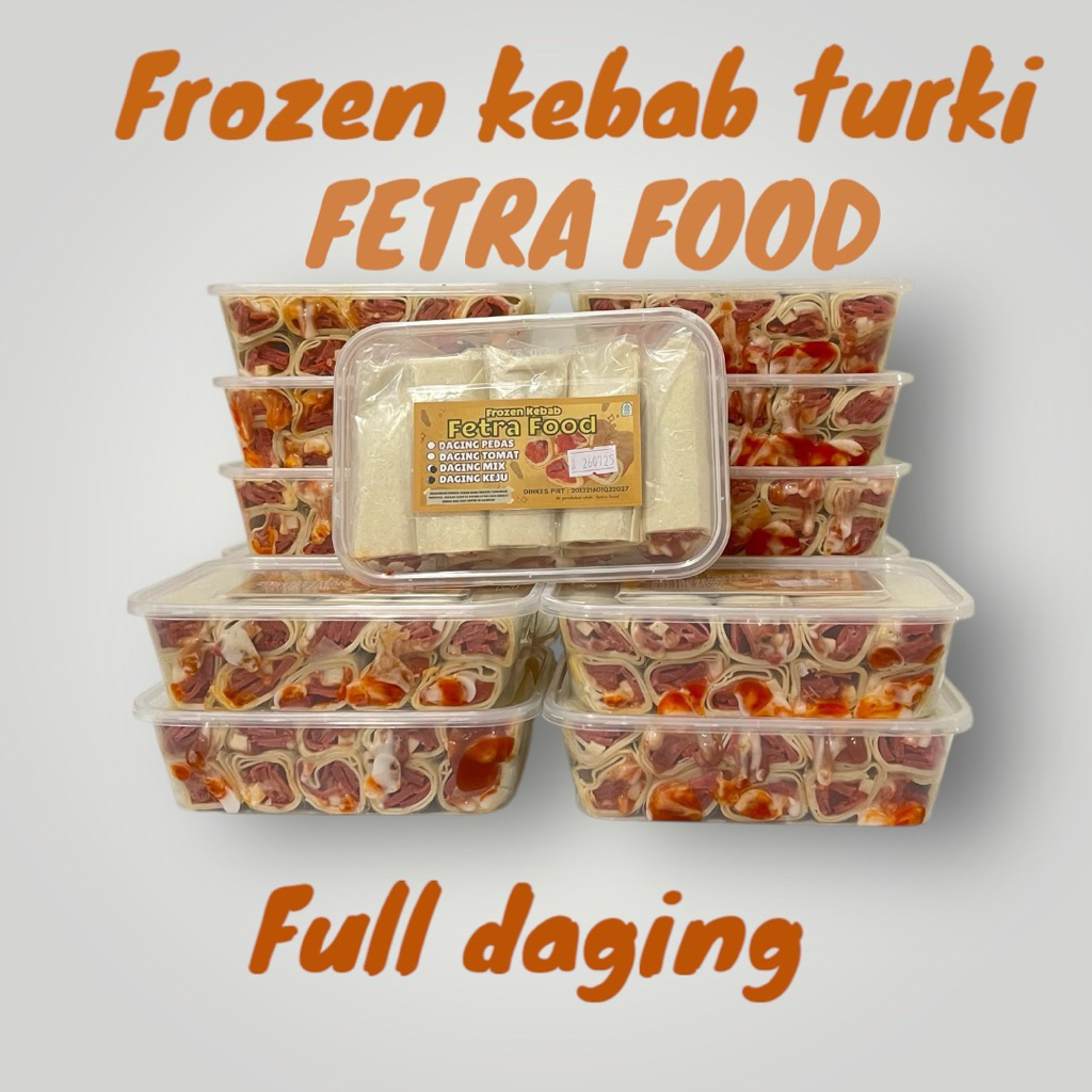 

kebab full daging box khusus instan/sameday