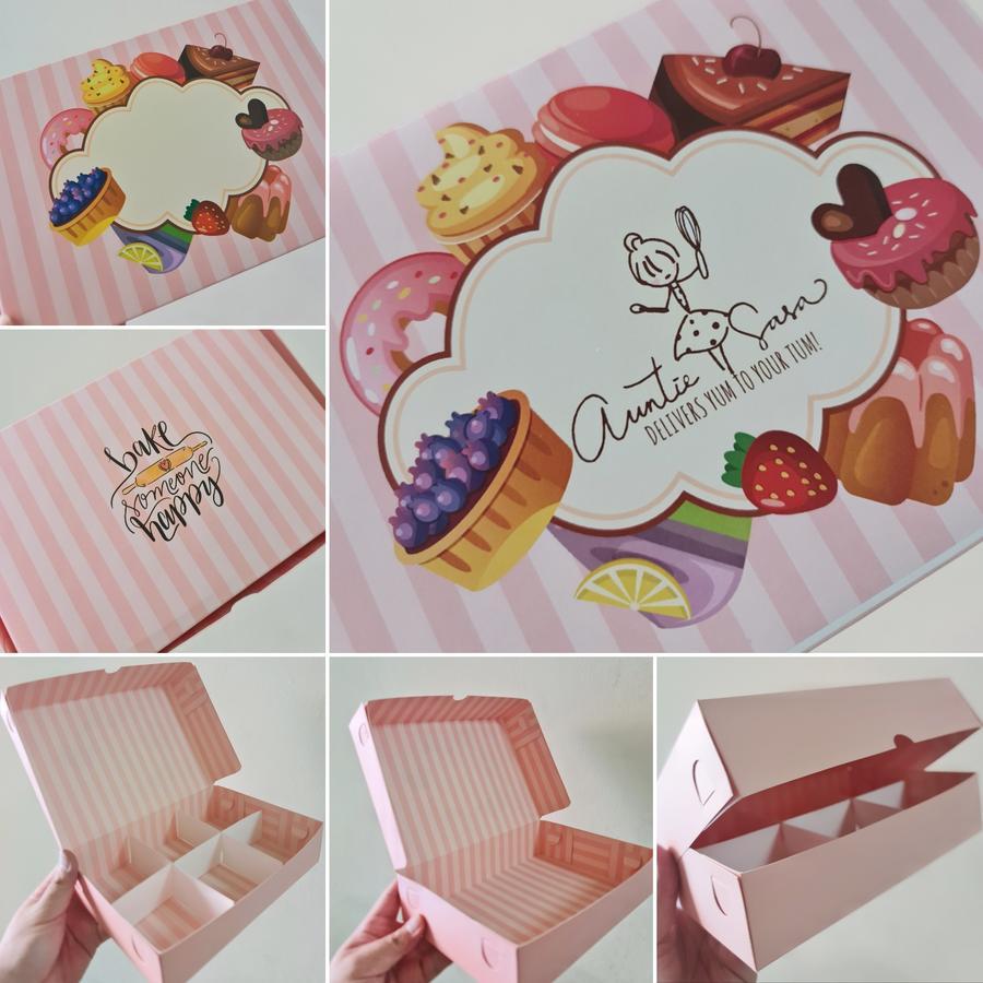 

Dus custom logo fruitpie sekat 6 ukuran 22x15x5 cm