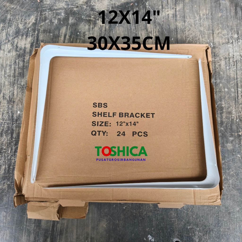 SIKU RAK BESI SOKONG TEBAL 12X14 INCH / 30X35 CM / SHELF BRACKET/ SIKU DINDING L