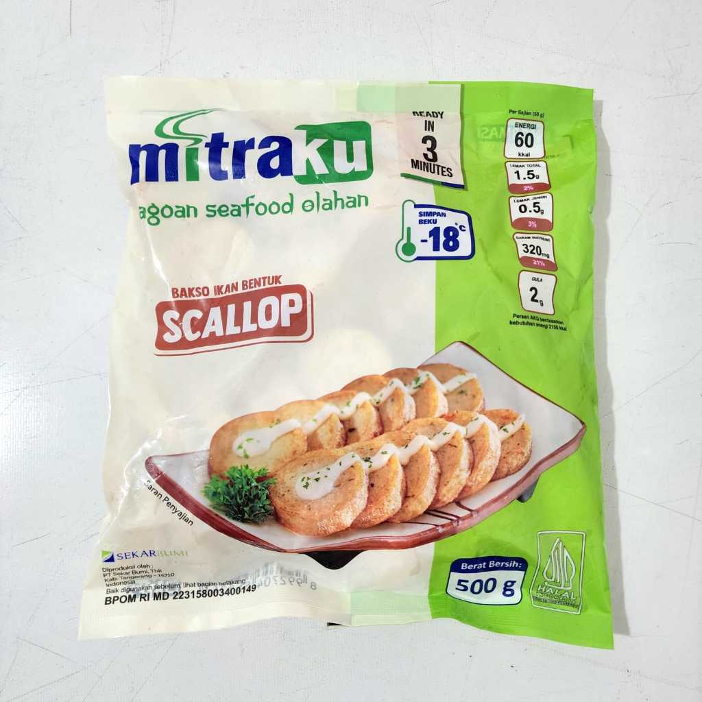 

Mitraku Scallop 500gr - Olahan Ikan Bentuk Scallop