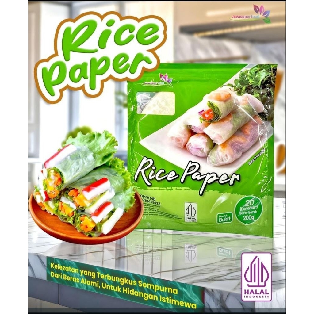 

Rice paper Kulit Lumpia Vietnam Spring Roll Banh Trang 10 lembar KOTAK BULAT