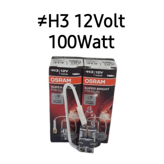 Osram H3 12V 100W 62201 Bohlam Lampu Foglamp Halogen