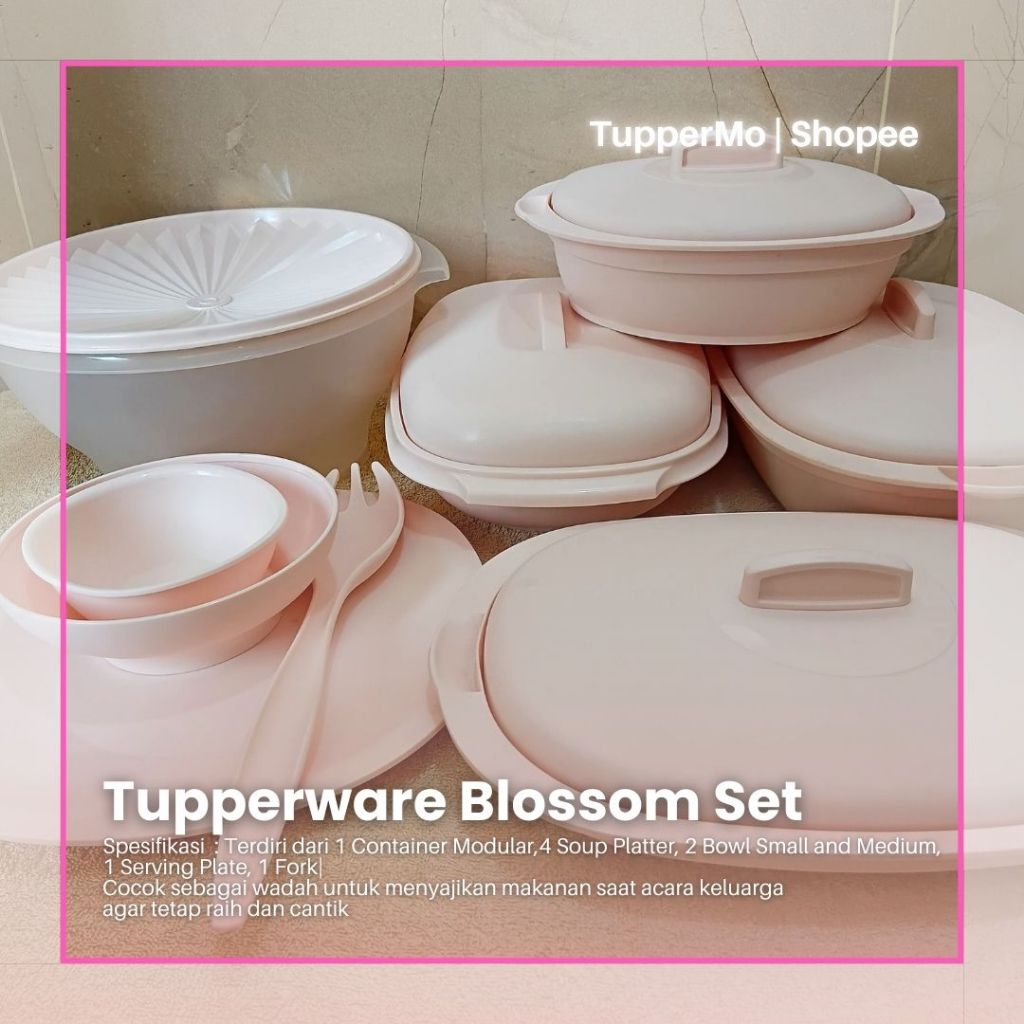 Dinner Blossom Set Tupperware Ori