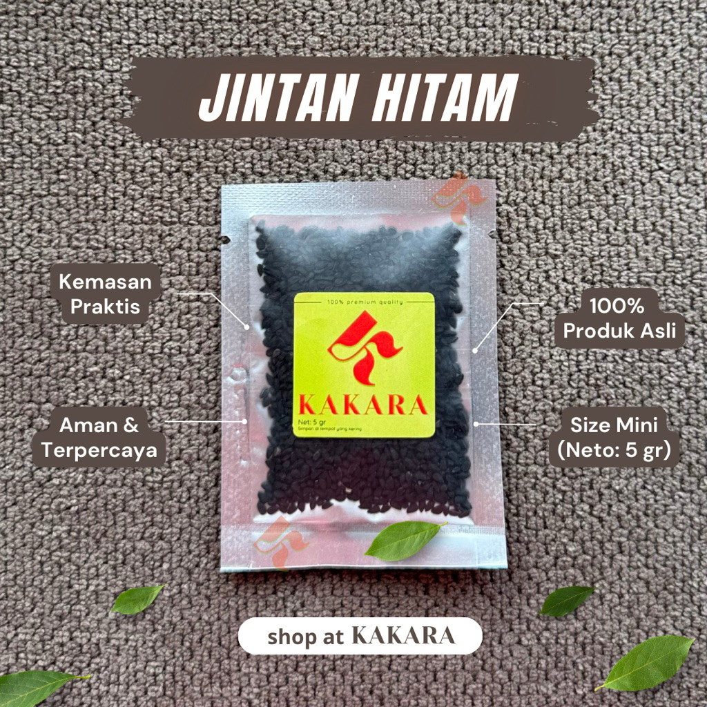 

KAKARA - Jintan Hitam / Habbatussauda 5 gram bumbu dapur rempah mini kemasan sachet