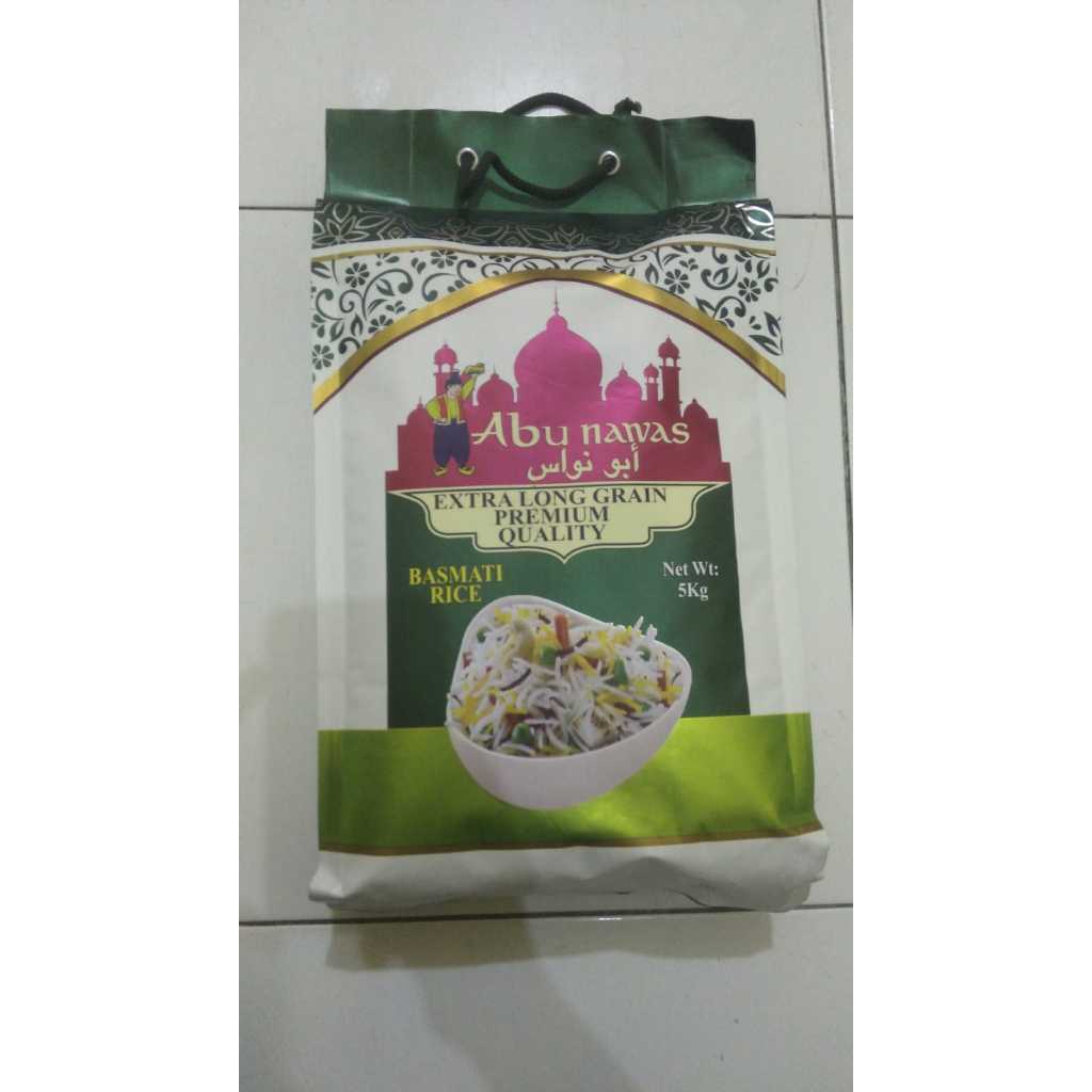

Beras Basmati ABU NAWAS kemasan asli 5kg Premium Basmati Rice