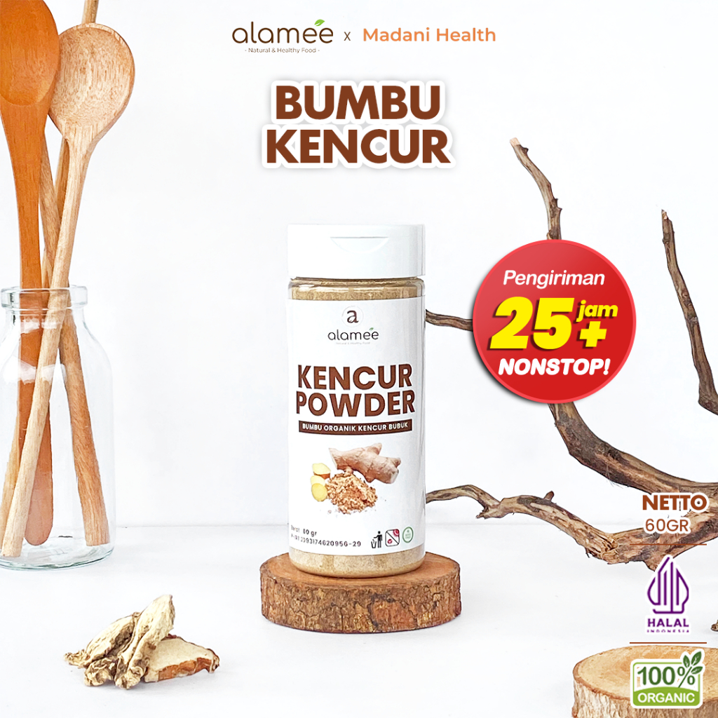 

ALAMEE Kencur Bubuk Bumbu Dapur Organik Murni Asli Tanpa Campuran Seasoning Powder Spice 80g