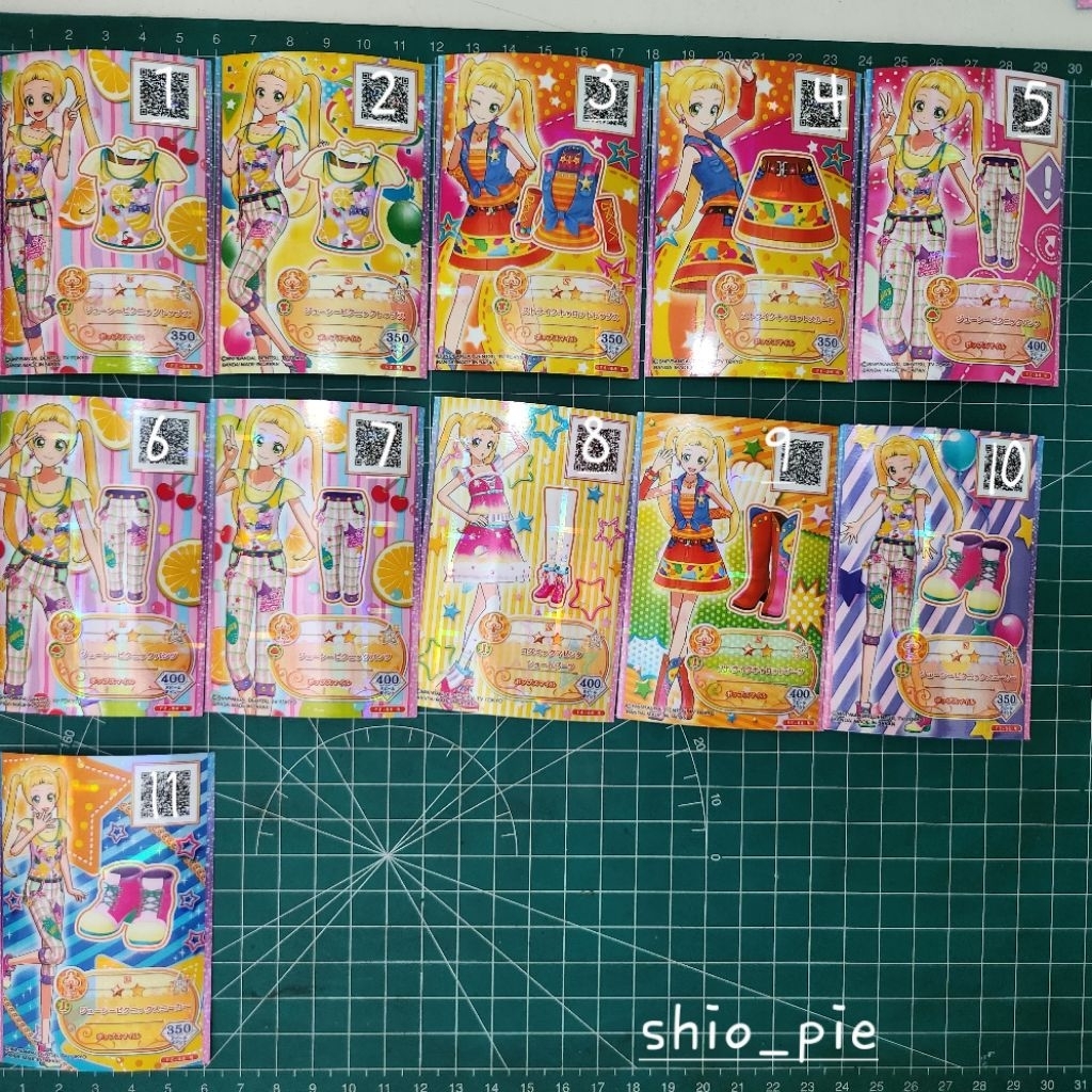 kartu original japan Aikatsu friends card N normal pop tops bottoms shoes