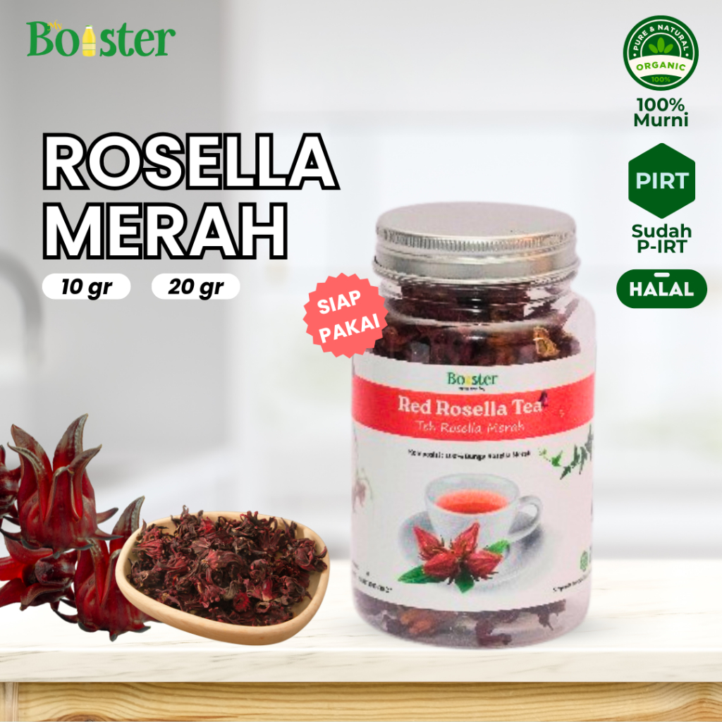 

MYBOOSTER BUNGA ROSELLA MERAH KERING OBAT KOLESTROL DIABETES TEH DIET TEH HERBAL KUALITAS GRADE A