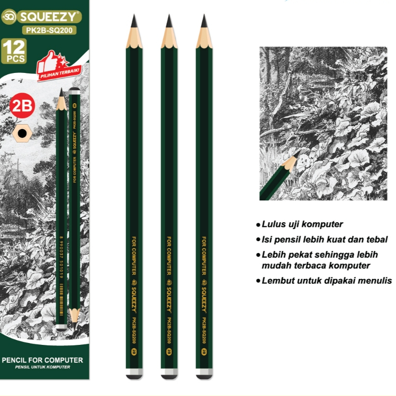 

Pensil Kayu 2B Squeezy Hijau – Pensil Tulis & Ujian Murah Berkualitas Terbaik & Terbaru Harga Grosir Bisa Cod