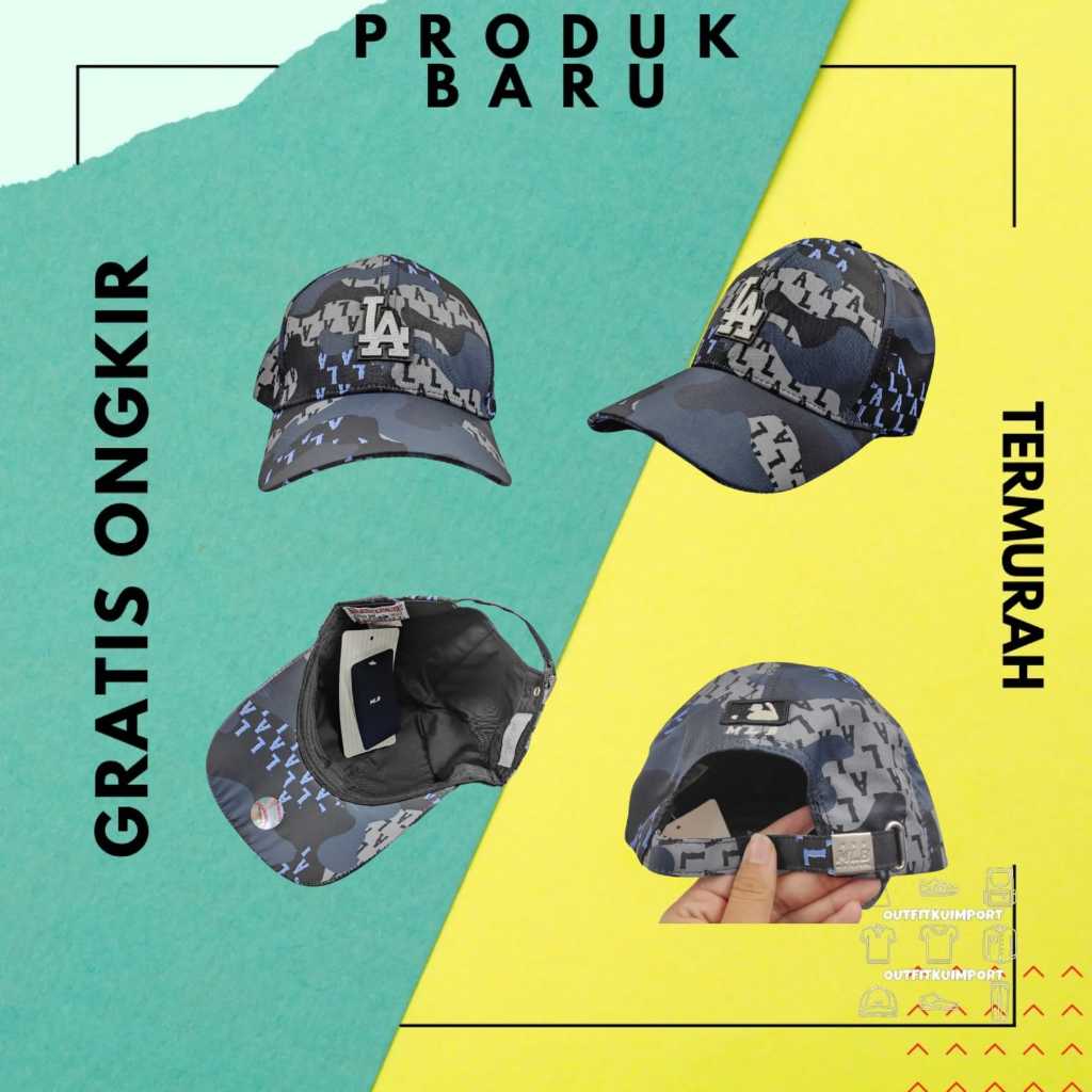 C-346 Topi Baseball MLB LA Swamp Monogram Ball Cap Black