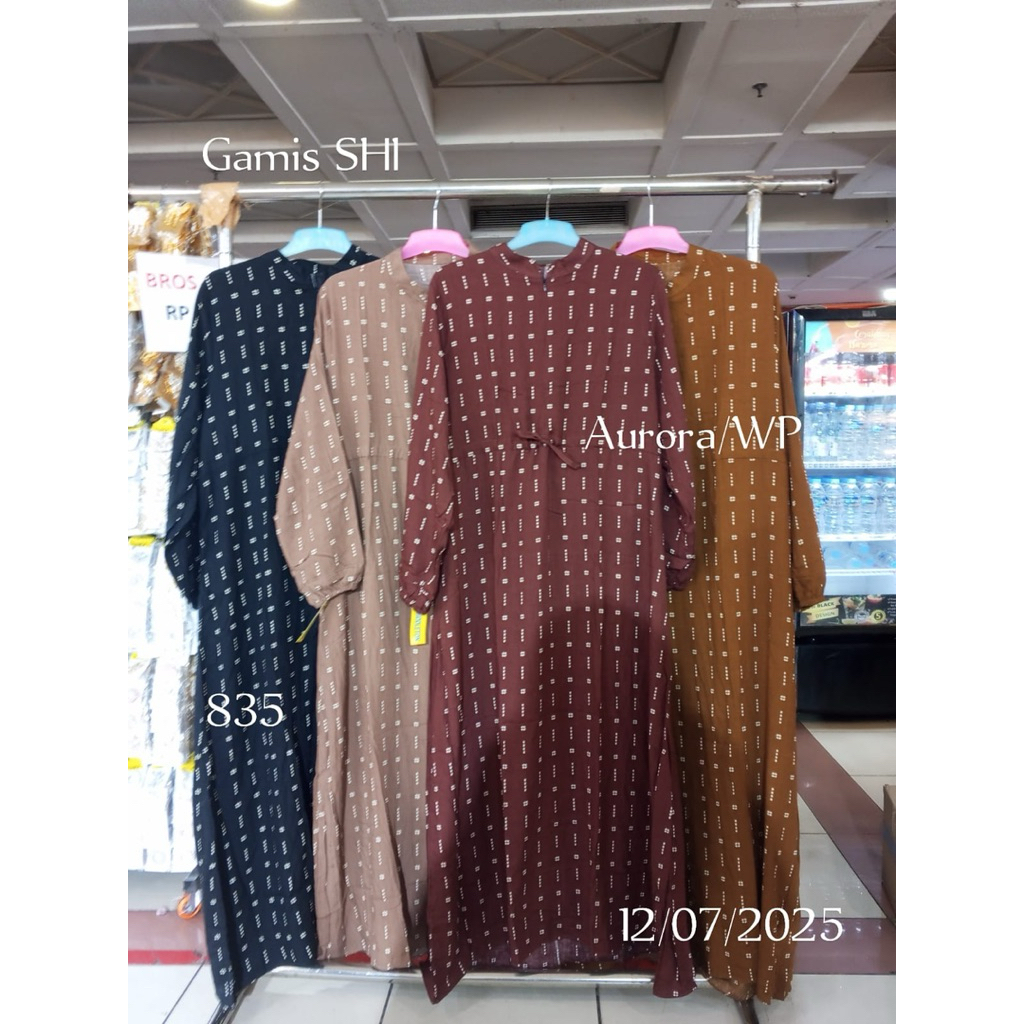 Gamis motif rayon bahan premium