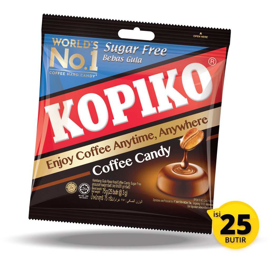 

[oddsolshop] pekanbaru/Kopiko Sugar Free Coffee Candy 75GR Permen Kopi Bebas Gula Halal 25 Butir