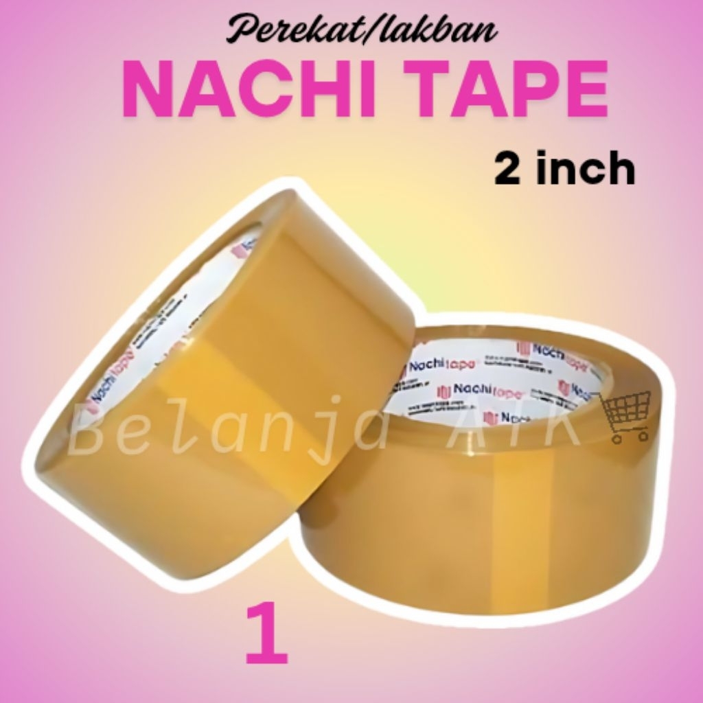

[eceran] Nachi Tape Coklat/bening 2 inch