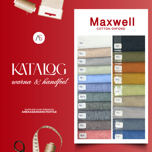 Katalog Warna kain katun Maxwell Aneka Sandang Textile