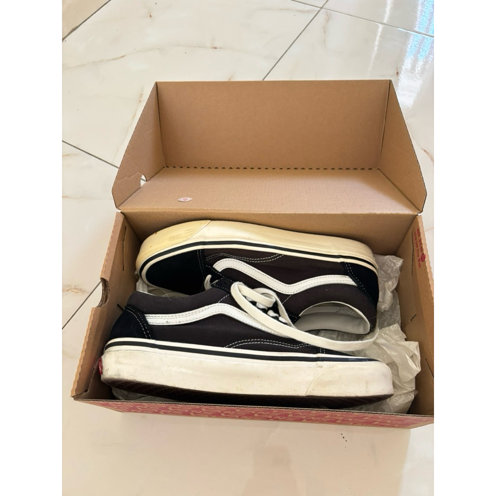 NETT hb 1,2jt preloved (size 39 - 25cm) Sepatu VANS Old Skool 36 dx Black White Anaheim factory kuli