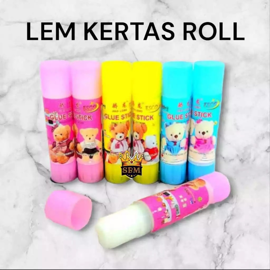 

Lem Stik Kertas Anak SEKOLAH MOTIF LUCU Glue Stick stic Putar Kecil Lengket Karakter Non Toxic tangan kantor batang