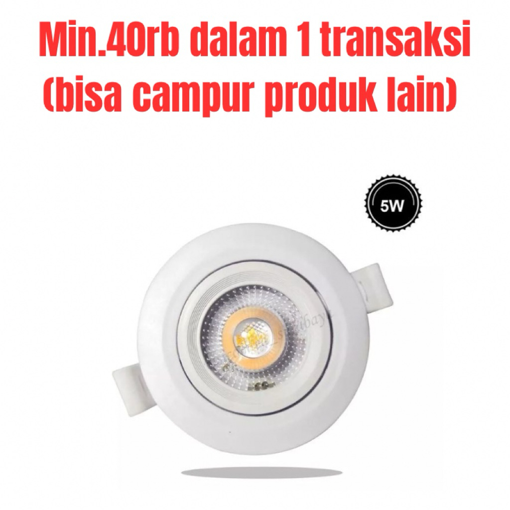 VISICOM LAMPU DOWNLIGHT LED SPOT LIGHT 5 WATT CAHAYA PUTIH / KUNING GARANSI 1 TAHUN SNI KUALITAS BAG