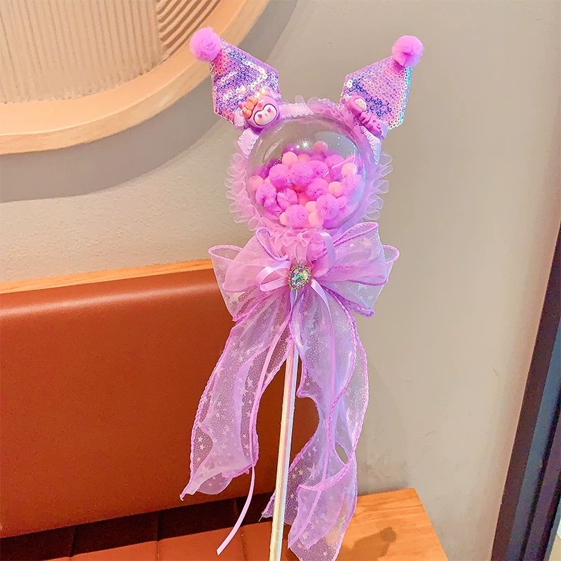 Tongkat Peri LED|Tongkat Bola Nyala Kuromi|Tongkat Balon Nyala |Tongkat Cahaya|Tongkat LED