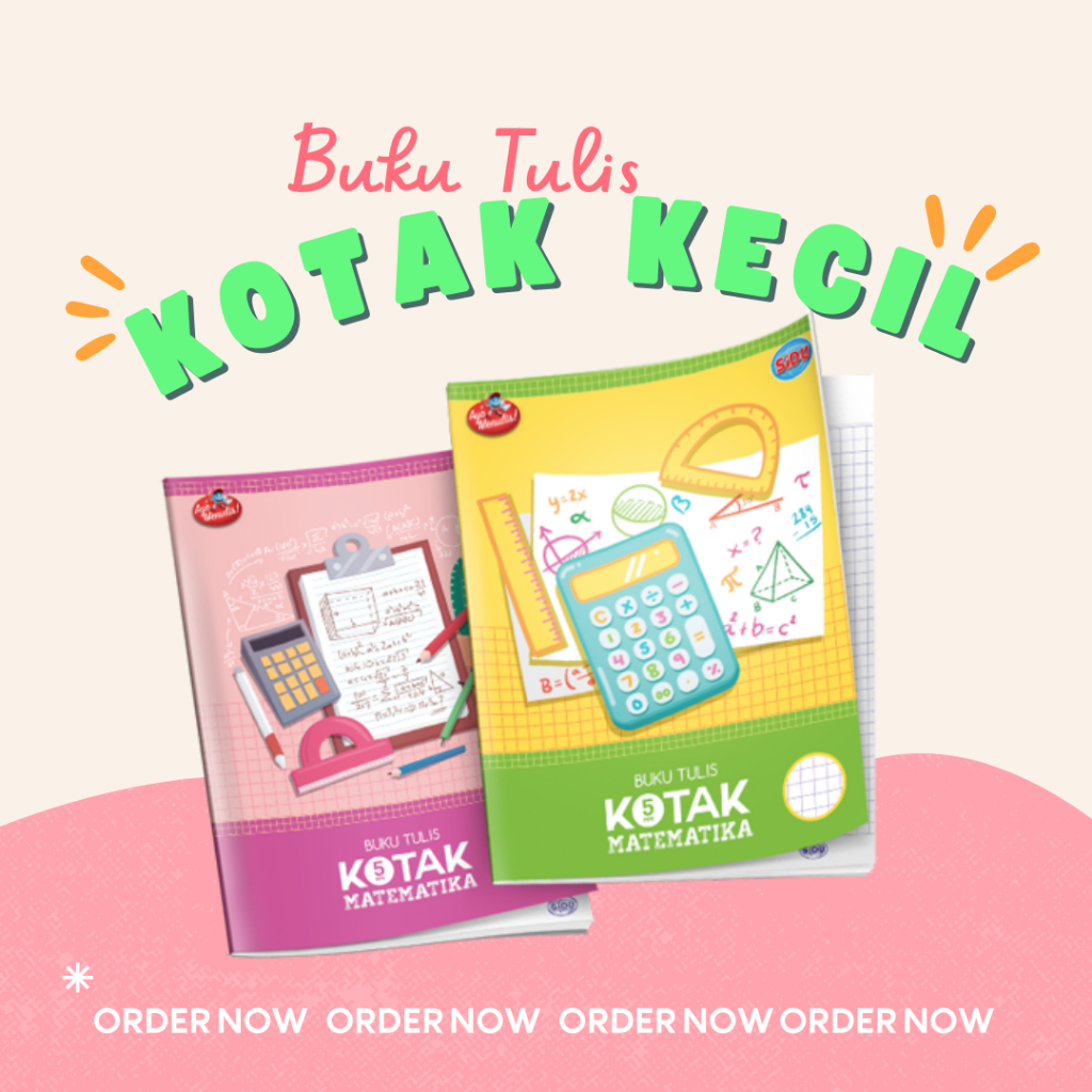 

(1 PACK) SIDU Buku Kotak Kecil / Buku Kotak Matematika / Buku Strimin 5mm