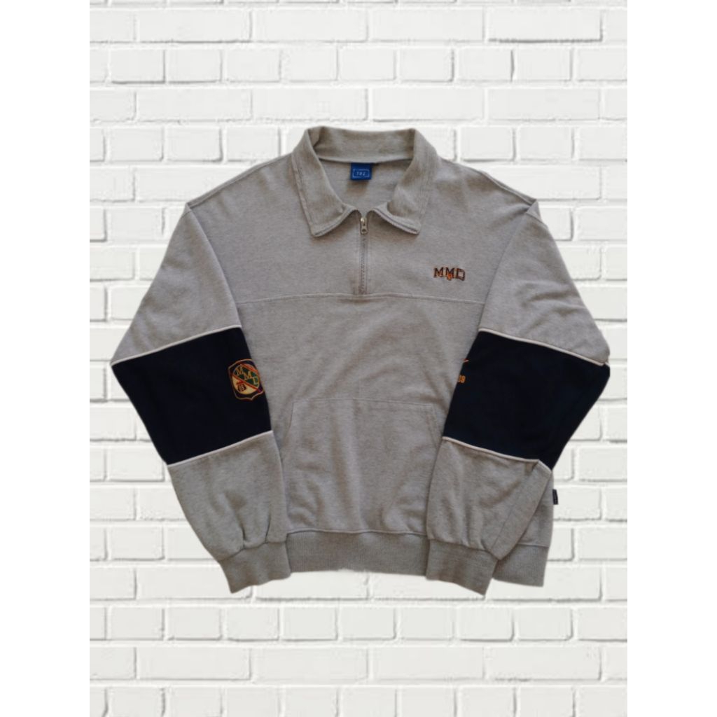 Crewneck Halfzip Romantic Crown Grey