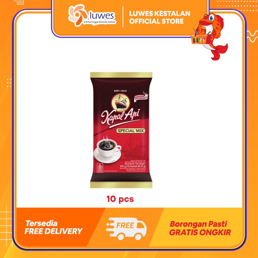 

KAPAL API SPESIAL MIX 230 GRAM ( 10 SACHET @23 GRAM )