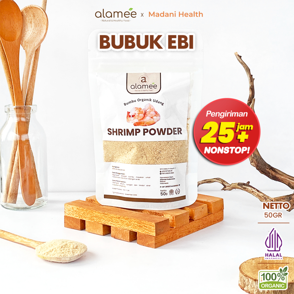 

ALAMEE Ebi Bubuk Halus Bumbu Dapur Organik Udang Shrimp Powder Seasoning 50gr