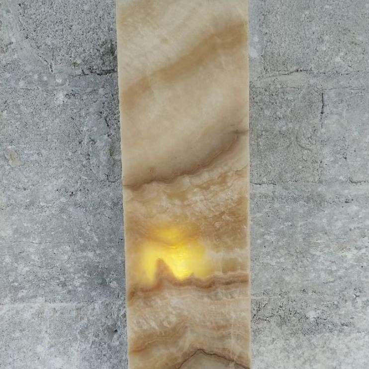 Lampshade || Kap lampu tempel dinding tembok batu onix motif tembus cahaya t.45