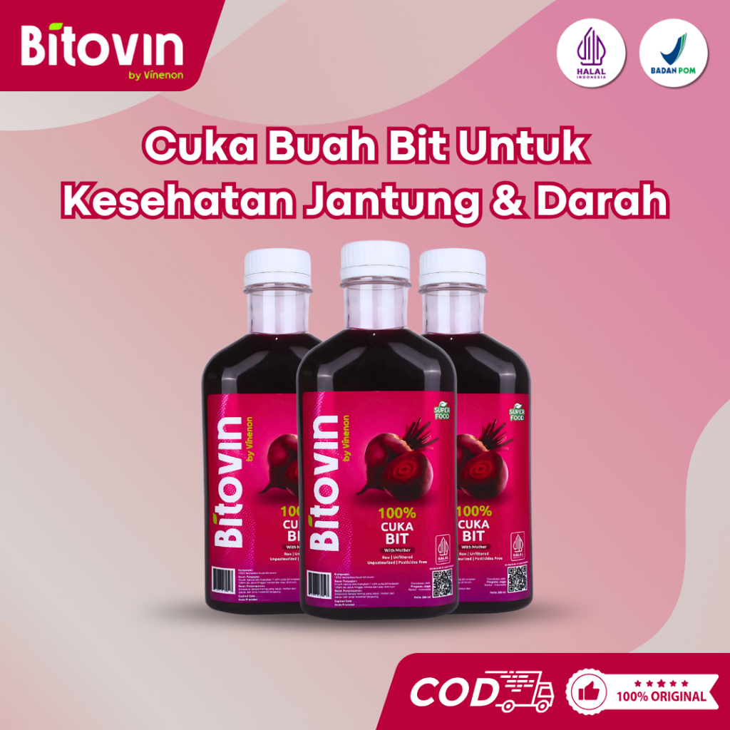 

Paket 3 Botol BITOVIN Cuka Buah Bit - 100% Fermentasi Alami - Untuk Penambah Darah/Atasi Resiko Jantung/Hipertensi